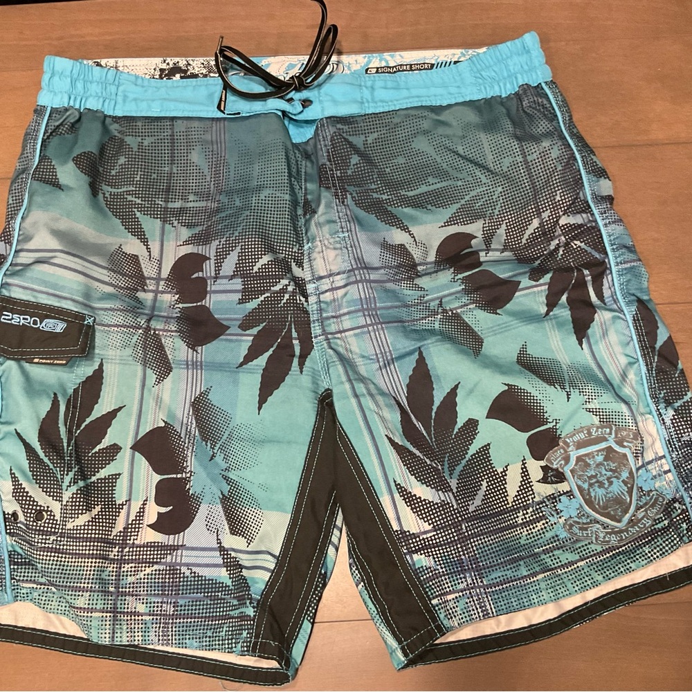 Point Zero Signature Mens Surfer Swim Shorts With Net Insert Size XL